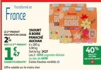 Yaourt à boire panaché Auchan