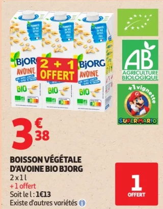 Boisson végétale d'avoine bio Bjorg