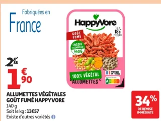 Allumettes végétales goût fumé HappyVore