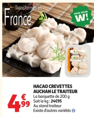 Hacao Crevettes Auchan Le Traiteur