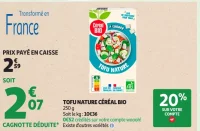 Tofu Nature Céréal Bio