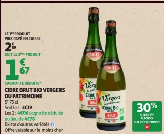 CIDRE BRUT BIO VERGERS DU PATRIMOINE