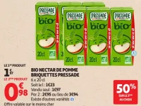 BIO NECTAR DE POMME BRIQUETTES PRESSADE