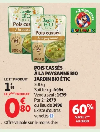 POIS CASSÉS À LA PAYSANNE BIO JARDIN BIO ÉTIC