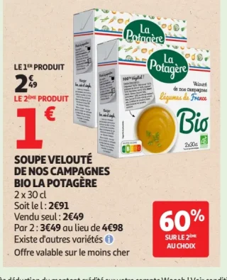 SOUPE VELOUTÉ DE NOS CAMPAGNES BIO LA POTAGÈRE
