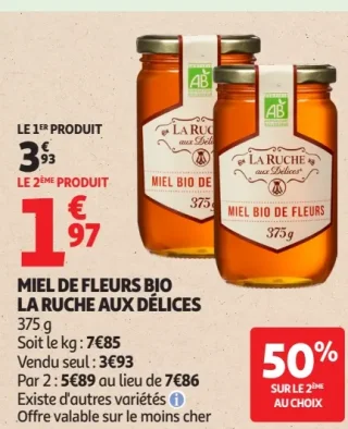 MIEL DE FLEURS BIO LA RUCHE AUX DÉLICES