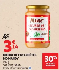 BEURRE DE CACAHUÈTES BIO MANDY
