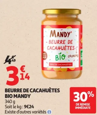 BEURRE DE CACAHUÈTES BIO MANDY