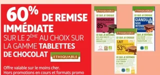 Tablettes de chocolat Ethiquable