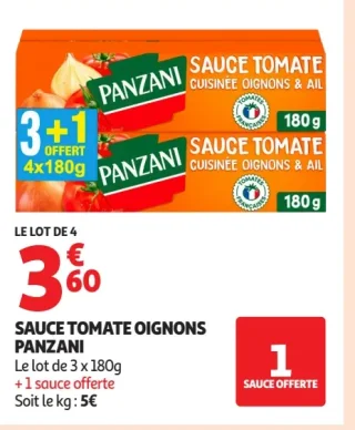 Sauce tomate oignons Panzani