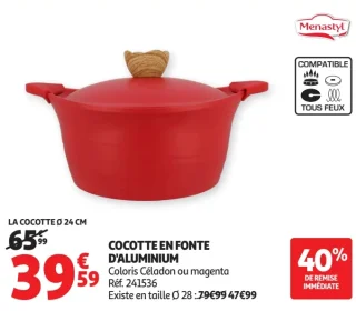 Cocotte en fonte d'aluminium Menastyl