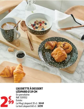 L'assiette à dessert Léopard