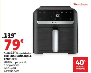Friteuse sans huile Moulinex EZ8618F0