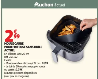 Moule carré pour friteuse sans huile Actuel