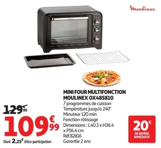 MINI FOUR MULTIFONCTION MOULINEX OX485810
