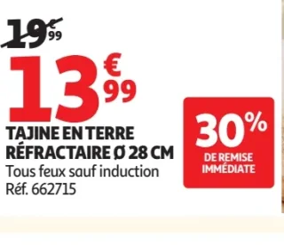 Tajine en terre réfractaire Ø 28 cm