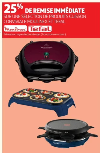 Sélection de produits cuisson conviviale Moulinex et Tefal