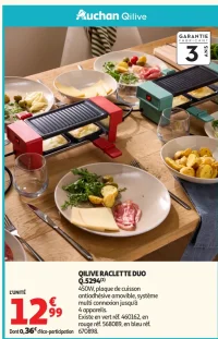 Auchan Qilive Raclette Duo Q.5294