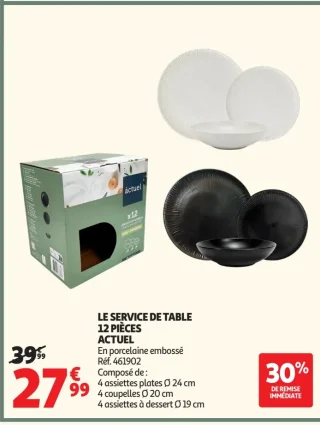 LE SERVICE DE TABLE 12 PIÈCES ACTUEL