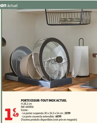 PORTE ESSUIE-TOUT INOX ACTUEL