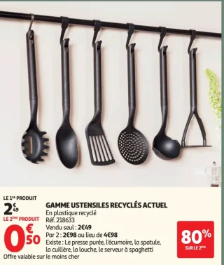 Gamme ustensiles recyclés Actuel