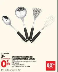 Gamme ustensiles inox manche plastique Actuel