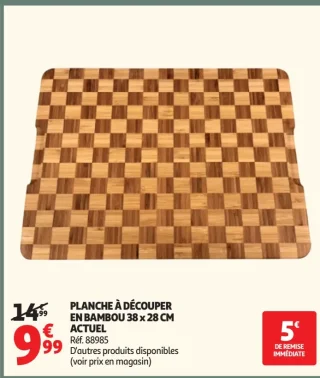 PLANCHE À DÉCOUPER EN BAMBOU 38 x 28 CM ACTUEL