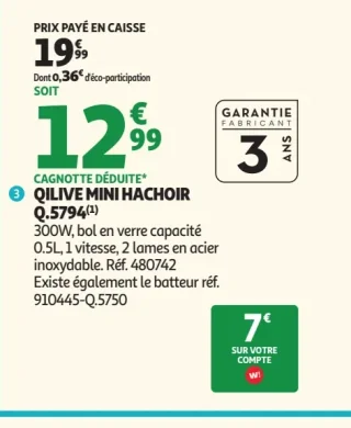 Qilive Mini hachoir Q.5794