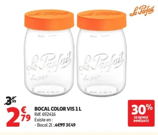 BOCAL COLOR VIS 1 L Le Parfait