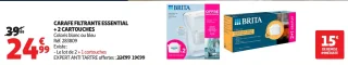 Carafe filtrante Essential + 2 cartouches Brita