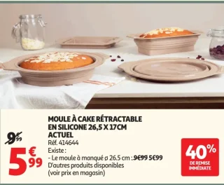 Moule à cake rétractable en silicone Actuel