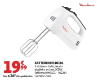 BATTEUR HM3101B1 Moulinex