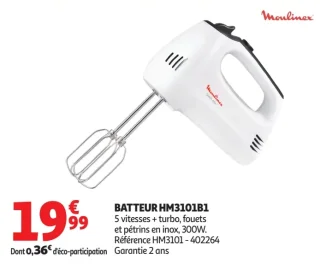 BATTEUR HM3101B1 Moulinex