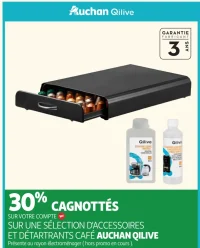 Sélection d'accessoires et détartrants café Auchan Qilive