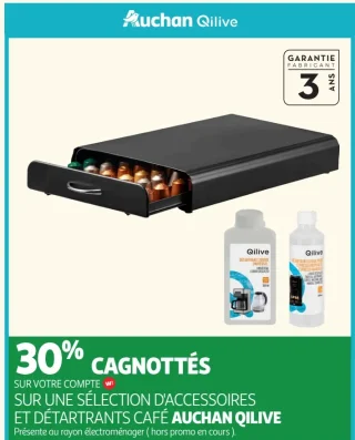 Sélection d'accessoires et détartrants café Auchan Qilive