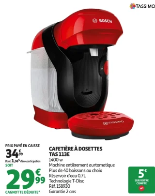 Cafetière à dosettes Bosch Tassimo TAS 113E