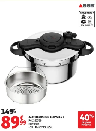 Autocuiseur Clipso 6 L SEB