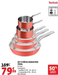 Set 5 pièces Sensation Tefal