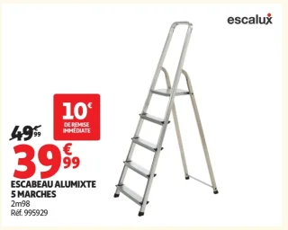 Escabeau alumixte 5 marches Escalux