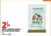 MENU 4 SAISONS OISEAUX DE LA NATURE NATURIGA