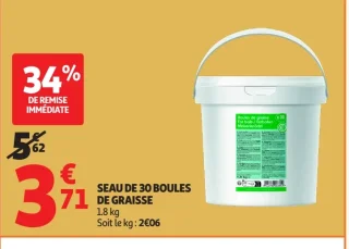 SEAU DE 30 BOULES DE GRAISSE