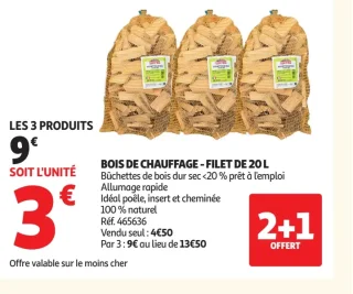 Bois de chauffage - filet de 20L