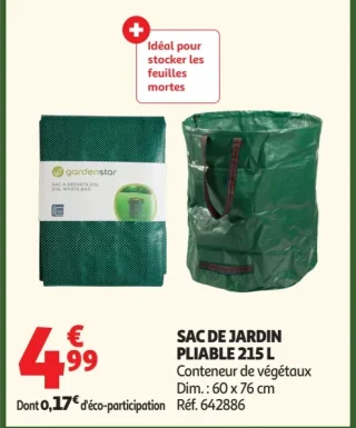Sac de jardin pliable 215 L Gardenstar