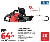Tronçonneuse électrique 2400W Scheppach