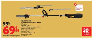Taille haie scie à ébrancher 2en1 électrique Garden Technic