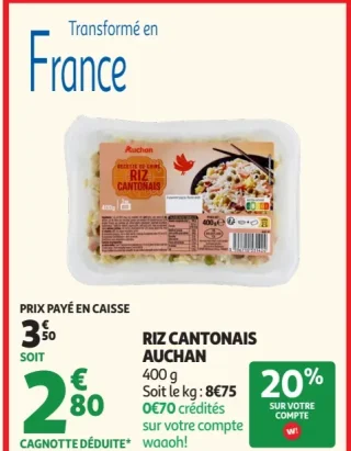 RIZ CANTONAIS AUCHAN