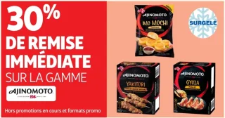 Gamme Ajinomoto (Imo Mochi, Yakitori, Gyoza)