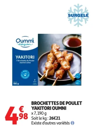 Brochettes de poulet yakitori Oummi évasion