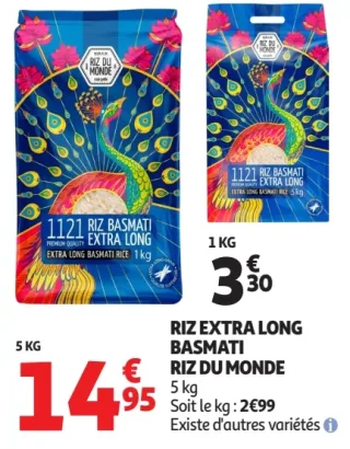 Riz Extra Long Basmati Riz du Monde