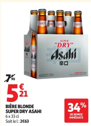 BIÈRE BLONDE SUPER DRY ASAHI